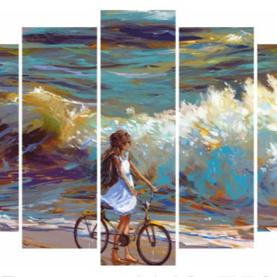 Модульная картина Девочка и море