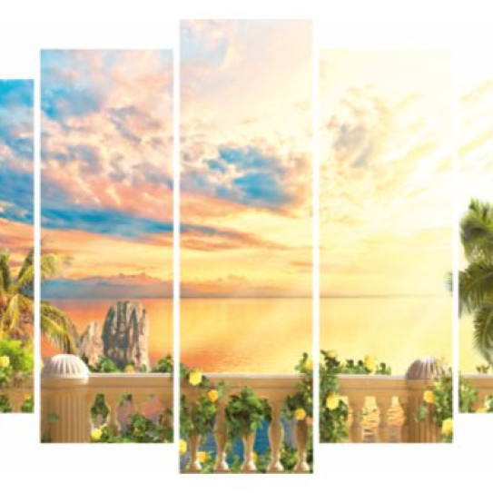 Модульная картина Терраса с видом на море